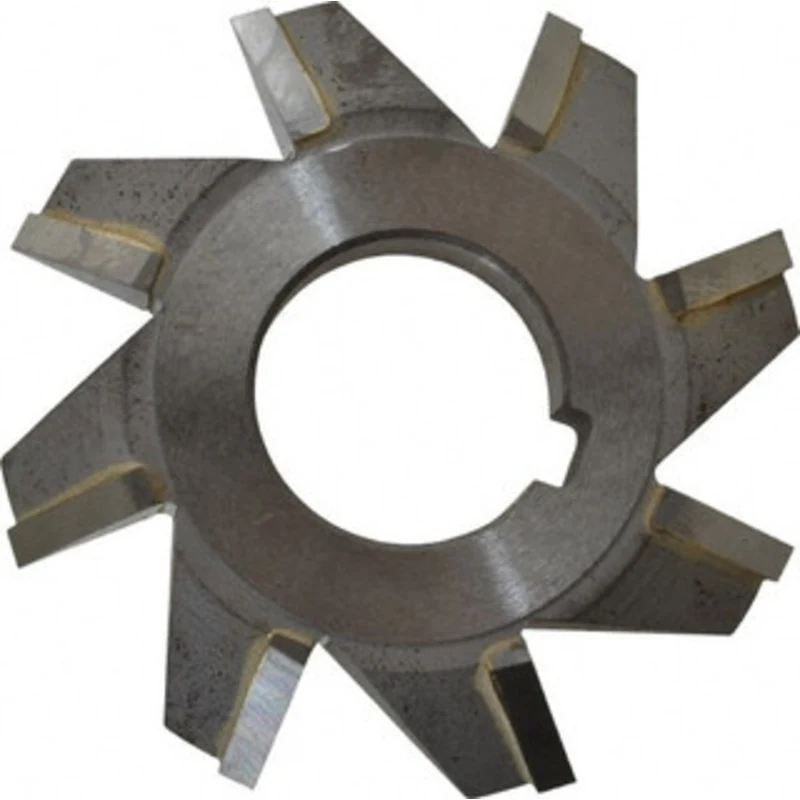 Whitney Tool 2-3/4 2-3/4 Cut Diam, 1/2 Cut Width, 1 Arbor, Carbide-Tipped Double-Angle Cutter Uncoated, 8 Teeth 30116...