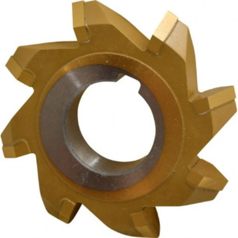 Whitney Tool 2-3/4 2-3/4 Cut Diam, 1/2 Cut Width, 1 Arbor, Carbide-Tipped Double-Angle Cutter TiN Finish, 8 Teeth 351...
