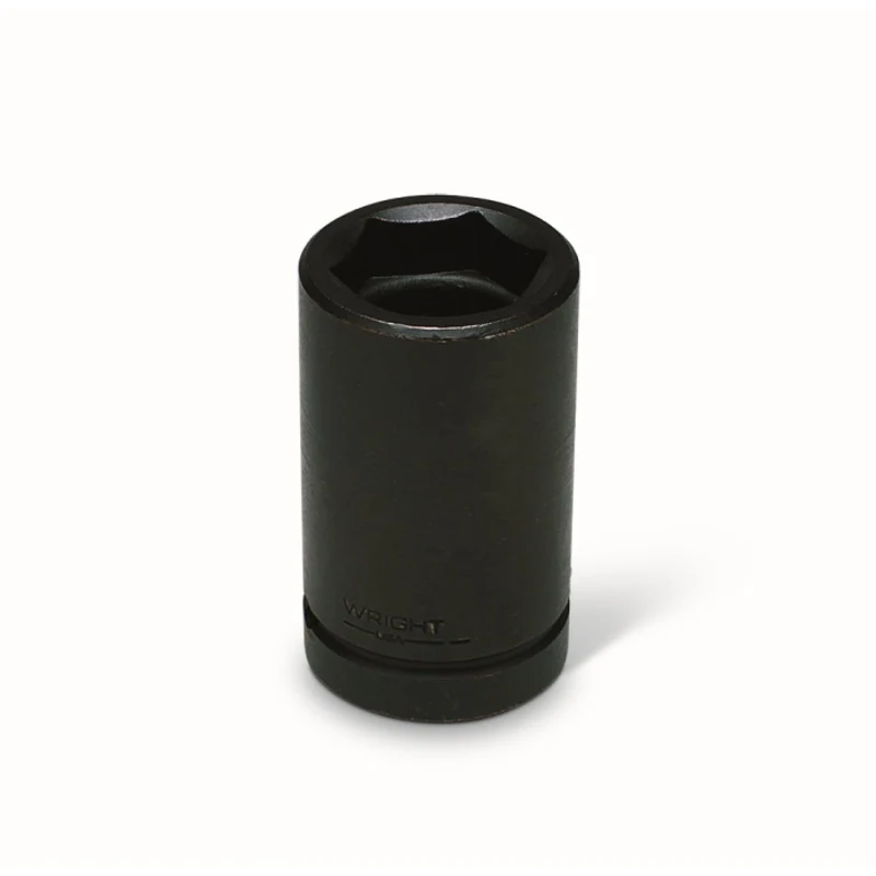 Wright Tool 8991 1" Drive Combination Long Length Budd Wheel Impact Socket 1-1/2" Hex x 13/16" Square